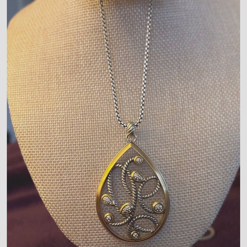 Brighton Yalta Massandra Two-Tone Teardrop Convertible Pendant Necklace